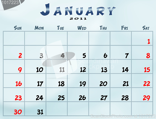 Image of Monthly calendar