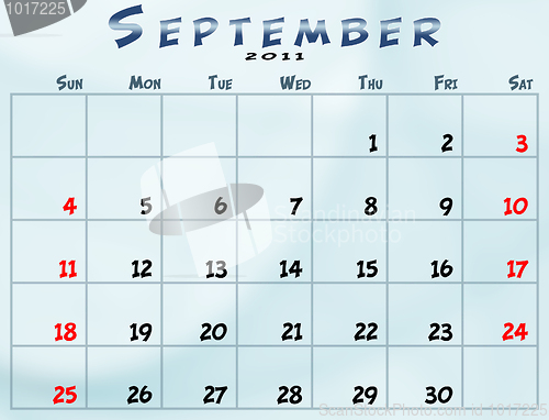 Image of Monthly calendar