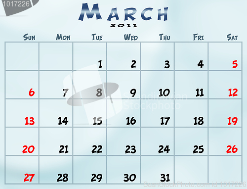 Image of Monthly calendar