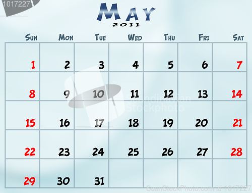 Image of Monthly calendar