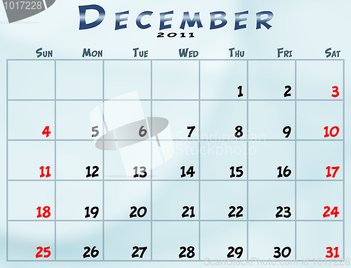 Image of Monthly calendar