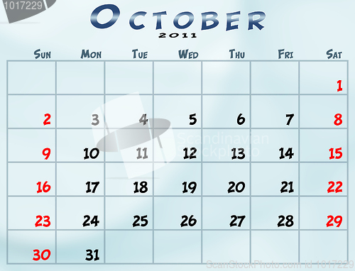 Image of Monthly calendar