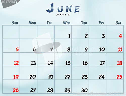 Image of Monthly calendar