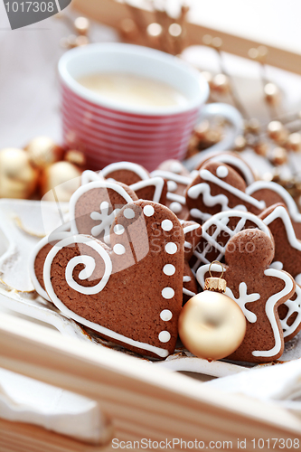 Image of gingerbreads with coffee