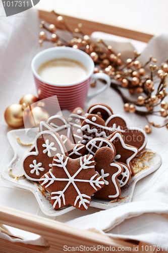 Image of gingerbreads with coffee
