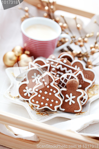 Image of gingerbreads with coffee