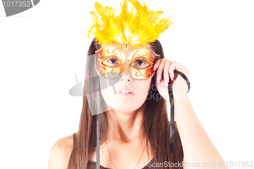 Image of Woman in carnival mask