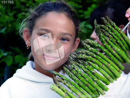 Image of Asparagus girl