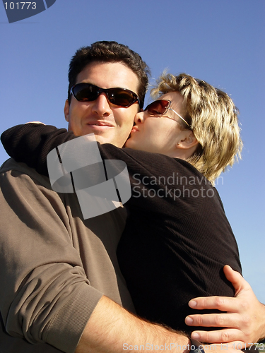 Image of Couple kissing