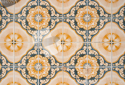 Image of Traditional Portuguese glazed tiles
