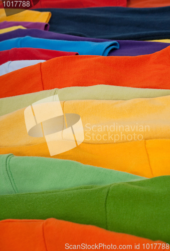 Image of Colorful clothes abstract background