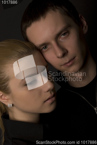 Image of Young couple close-up   