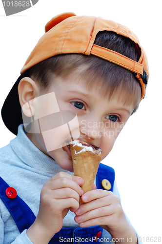 Image of Boy with ice cream