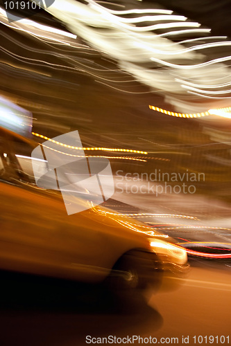 Image of Abstract Yellow Taxi Cab