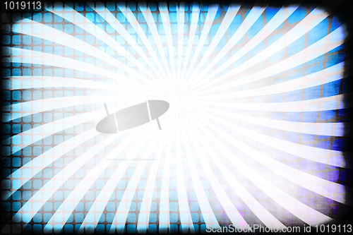 Image of Retro Rays Grunge Border