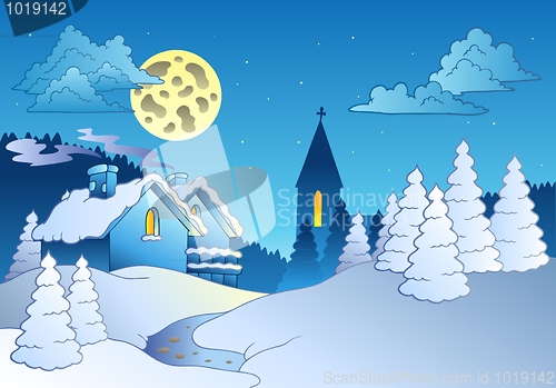 Image of Small village in winter