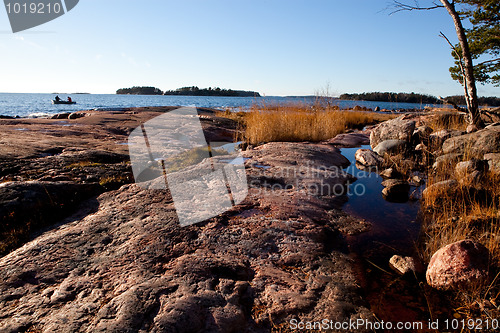 Image of Rocky seashore in Helsinki Finland