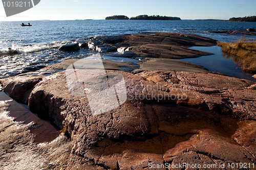 Image of Rocky seashore in Helsinki Finland
