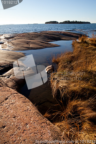 Image of Rocky seashore in Helsinki Finland