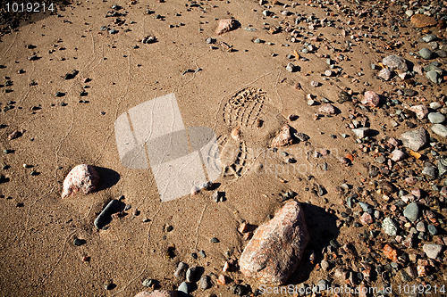 Image of Footprint in sand