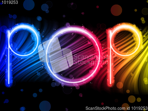 Image of Pop Music Party Abstract Colorful Waves on Black Background