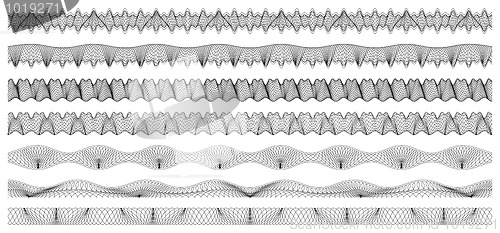 Image of Set of guilloche borders