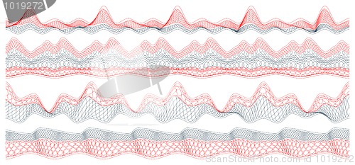 Image of Set of guilloche borders