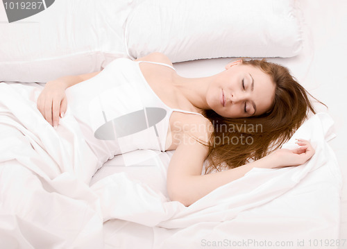 Image of sleeping woman