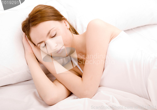 Image of sleeping woman