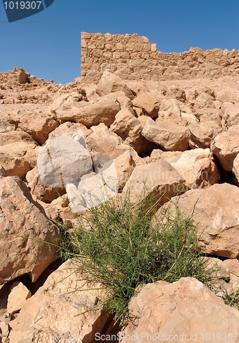 Image of Ruins of ancient tower on the rocky hill