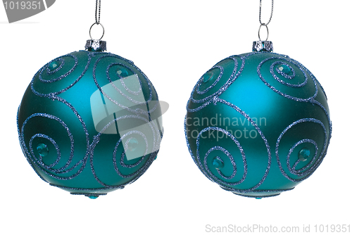 Image of Blue christmas balls