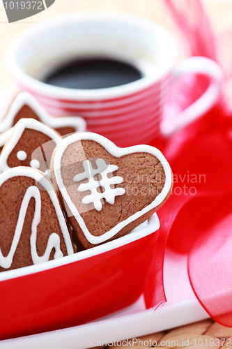 Image of coffe with gingerbreads