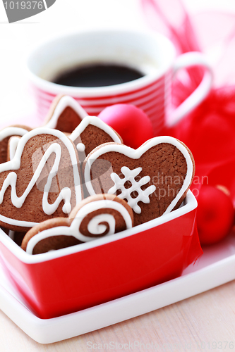 Image of coffe with gingerbreads