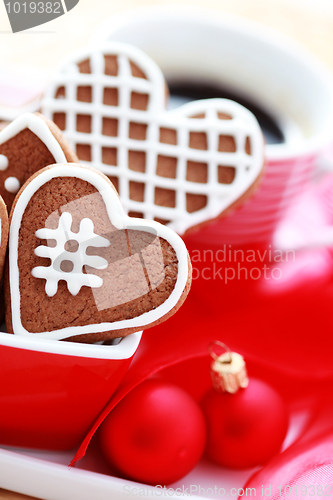 Image of coffe with gingerbreads