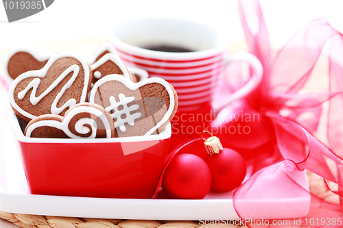 Image of coffe with gingerbreads