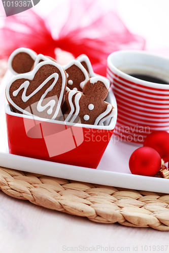 Image of coffe with gingerbreads