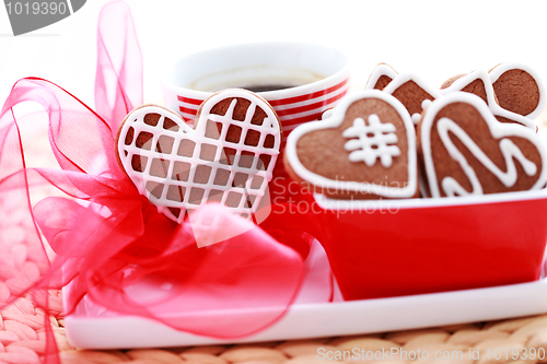 Image of coffe with gingerbreads