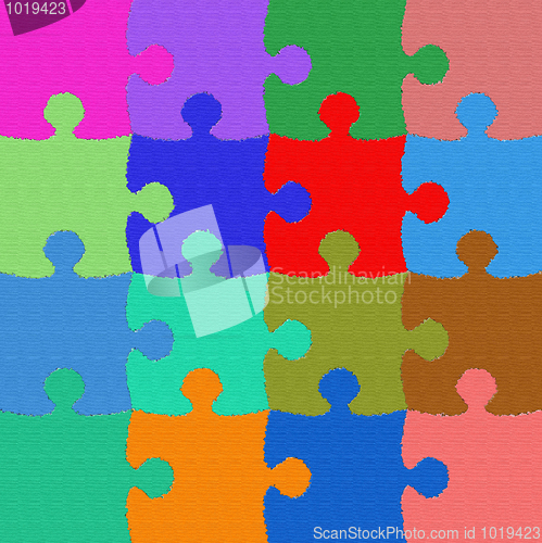 Image of Colorful and texturized puzzle