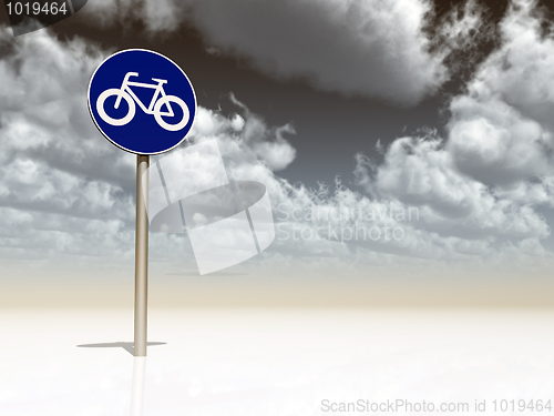 Image of roadsign bicycle