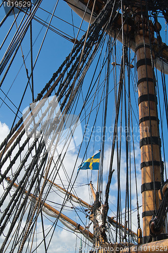 Image of  Sailing tackles of an ancient sailing vessel