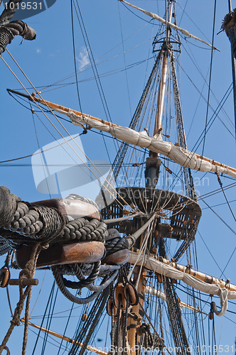 Image of  Sailing tackles of an ancient sailing vessel