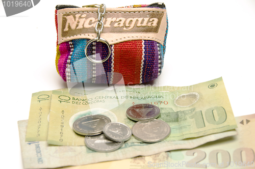 Image of souvenir key chain change purse coins made in Nicaragua