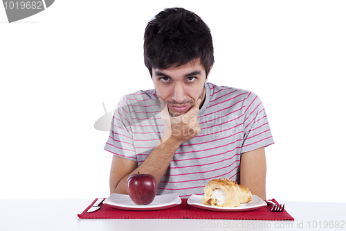 Image of young man food decision 