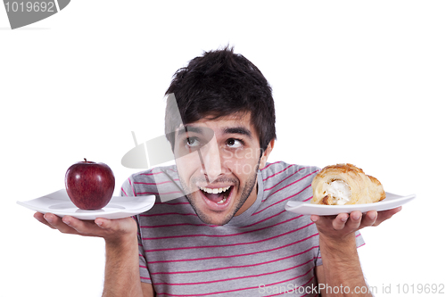 Image of young man food decision 