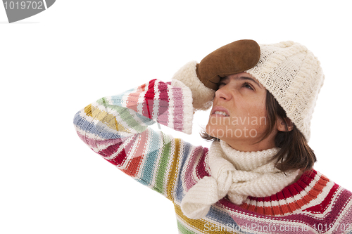 Image of Young woman with a headache