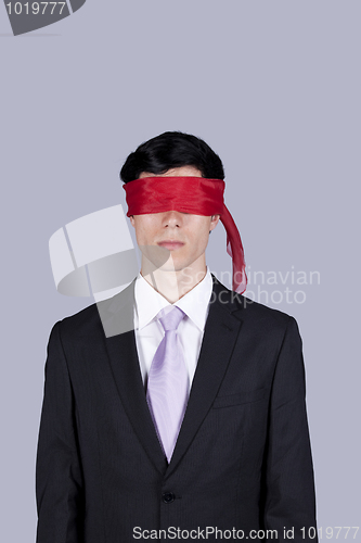 Image of blindfold businessman