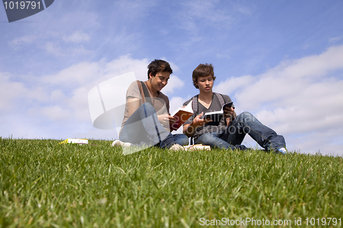 Image of Studing in outdoor