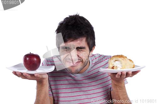 Image of young man food decision 