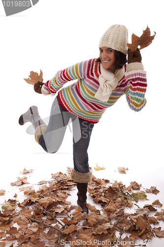 Image of Fun at autumn season