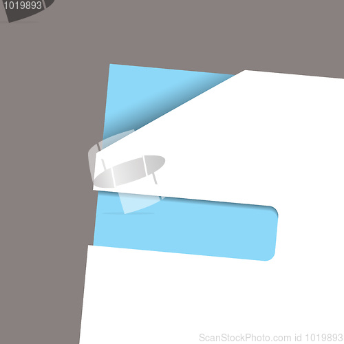 Image of Paper corner slot blue angle